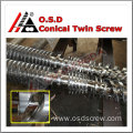 Plastic conical twin screw barrel extrusion line